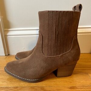 Booties Faux Suede